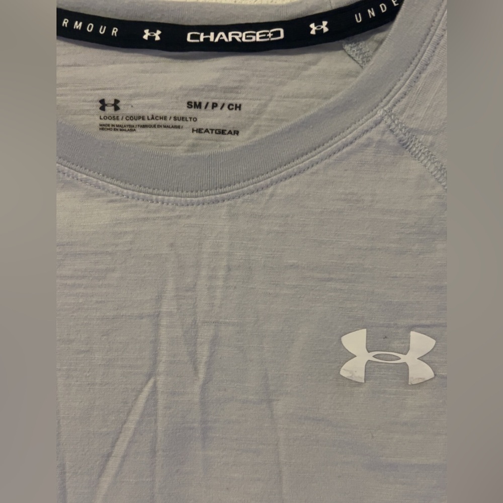 Women’s SMALL Under Armour Gray Long Sleeve Athletic Tee - Picture 2 of 4